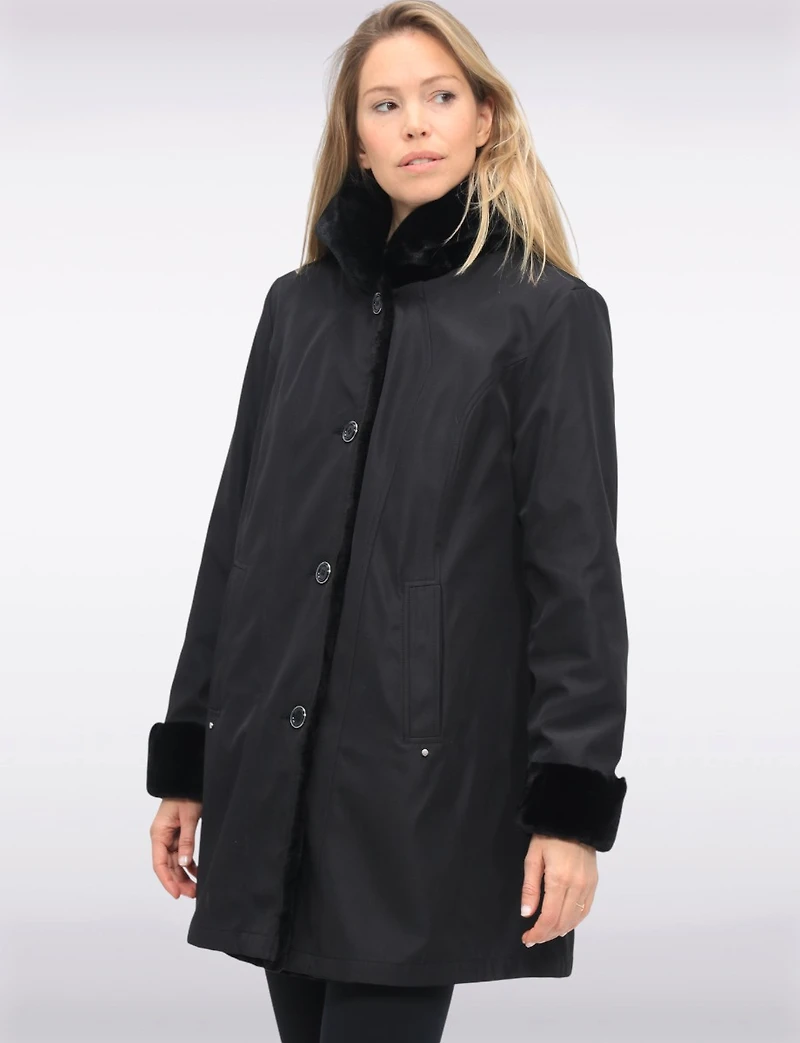Manteau Reversible Fourrure Faux Boxing Day par Saki | Manteaux