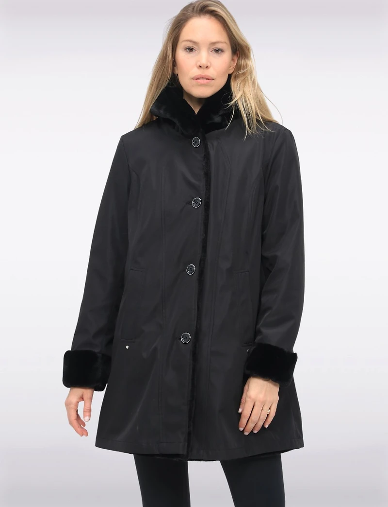 Manteau Reversible Fourrure Faux Boxing Day par Saki | Manteaux