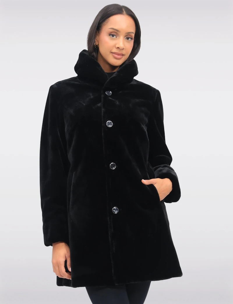 Manteau Reversible Fourrure Faux Boxing Day par Saki | Manteaux