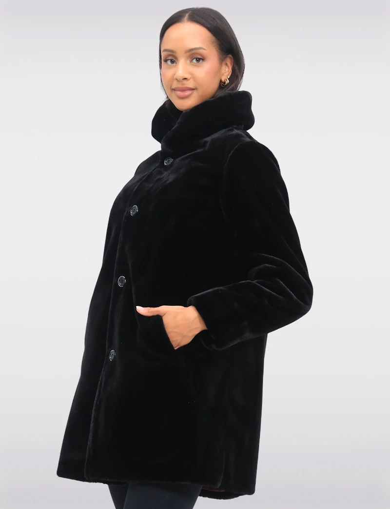 Manteau Reversible Fourrure Faux Boxing Day par Saki | Manteaux