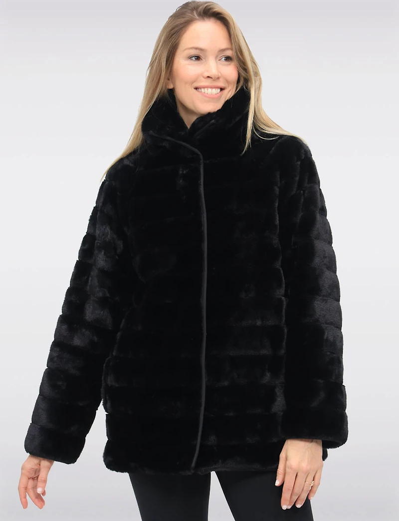 Manteau Fausse Fourrure Vegan Boxing Day par Saki | Manteaux