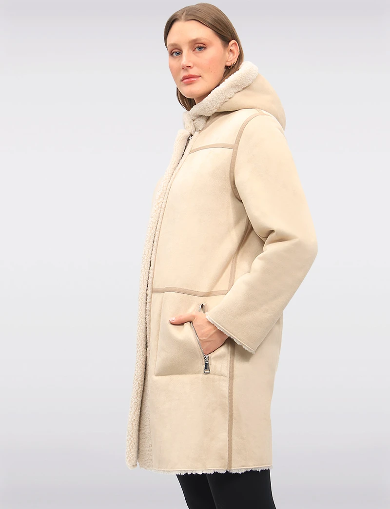 Manteau Reversible Simili Cuir Boxing Day par Saki | Manteaux