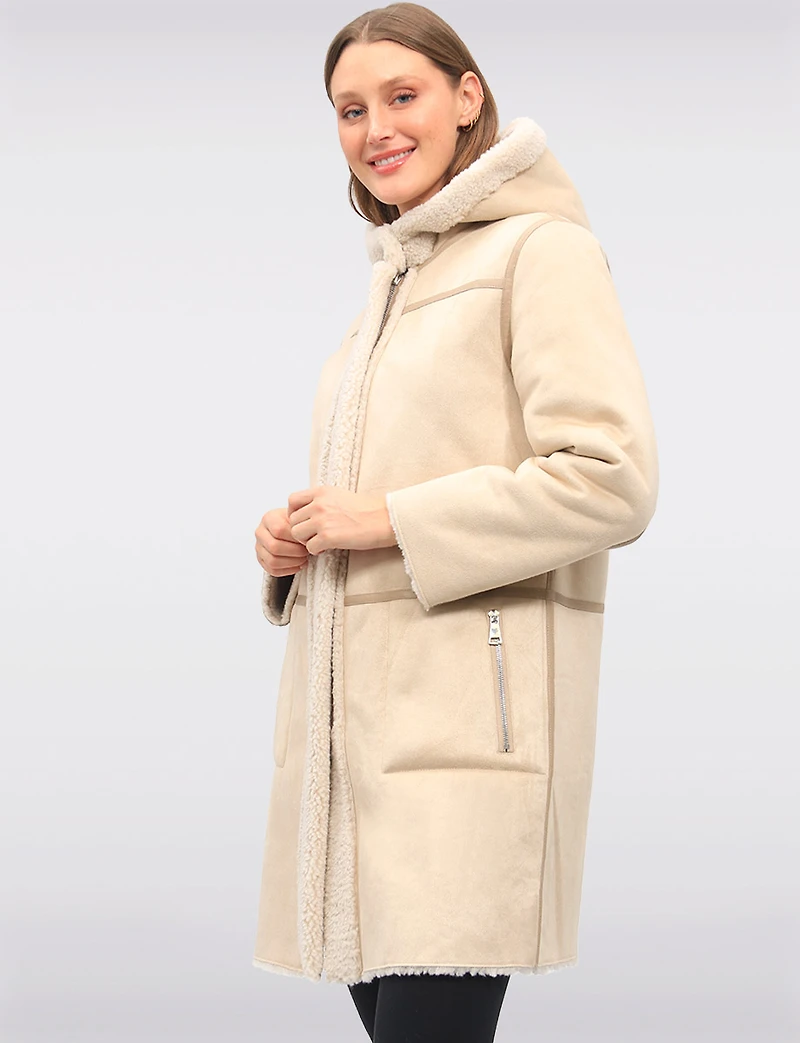 Manteau Reversible Simili Cuir Boxing Day par Saki | Manteaux