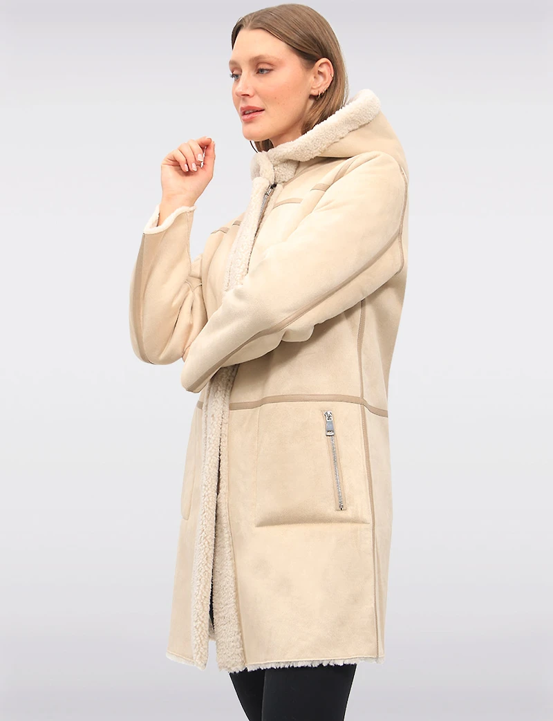 Manteau Reversible Simili Cuir Boxing Day par Saki | Manteaux