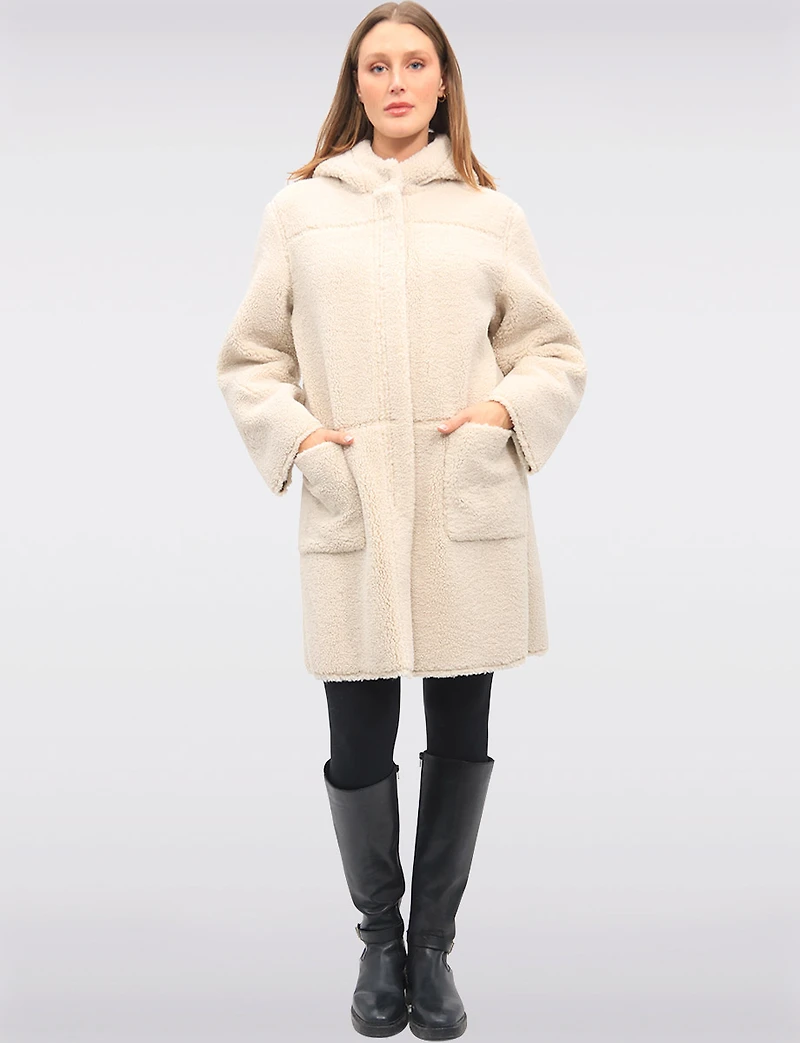 Manteau Reversible Simili Cuir Boxing Day par Saki | Manteaux