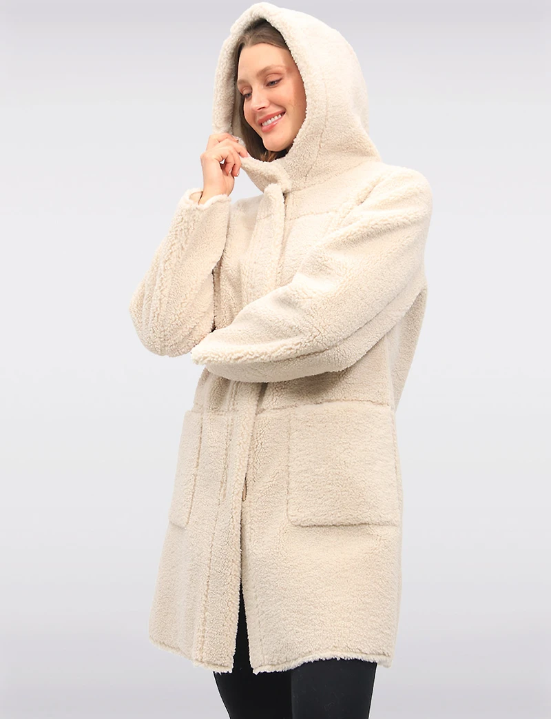 Manteau Reversible Simili Cuir Boxing Day par Saki | Manteaux