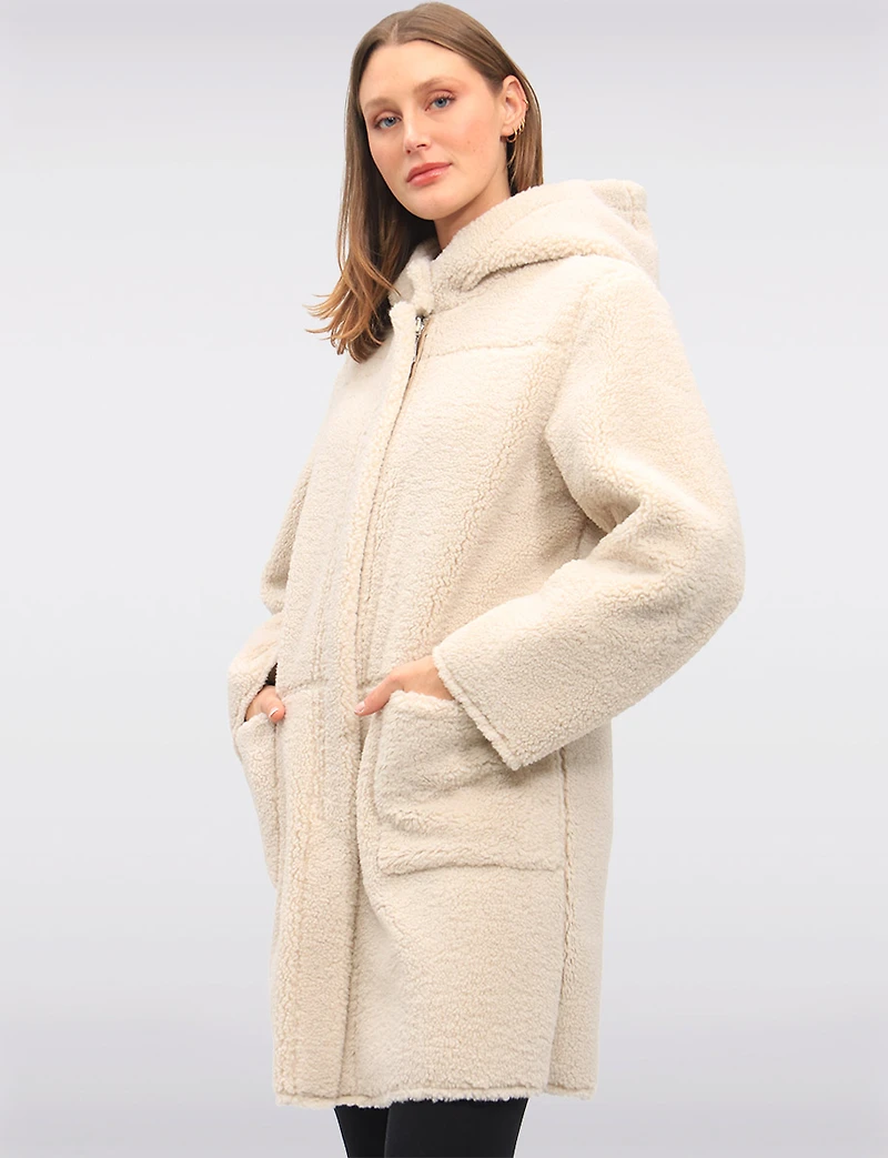 Manteau Reversible Simili Cuir Boxing Day par Saki | Manteaux