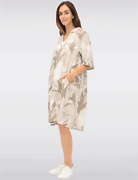 Robe Ample Fleurie en Lin par Froccella