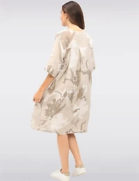 Robe Ample Fleurie en Lin par Froccella