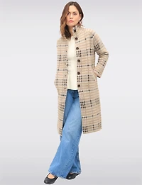 Plastron Plaid Manteau Coatigan Boxing day Deals par NVLT | Manteaux