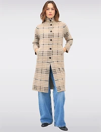Plastron Plaid Manteau Coatigan Boxing day Deals par NVLT | Manteaux