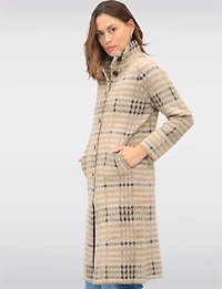 Plastron Plaid Manteau Coatigan Boxing day Deals par NVLT | Manteaux