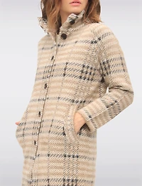 Plastron Plaid Manteau Coatigan Boxing day Deals par NVLT | Manteaux