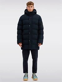 Végan Doudoune Longue Eco-Duvet Avec Capuche Rembourrée Amovible par Point Zero