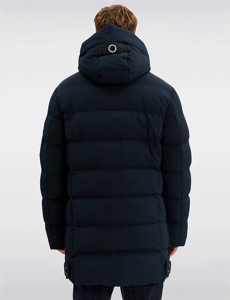 Végan Doudoune Longue Eco-Duvet Avec Capuche Rembourrée Amovible par Point Zero