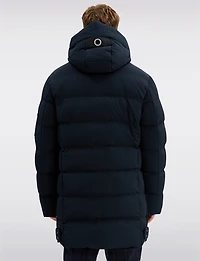 Végan Doudoune Longue Eco-Duvet Avec Capuche Rembourrée Amovible par Point Zero