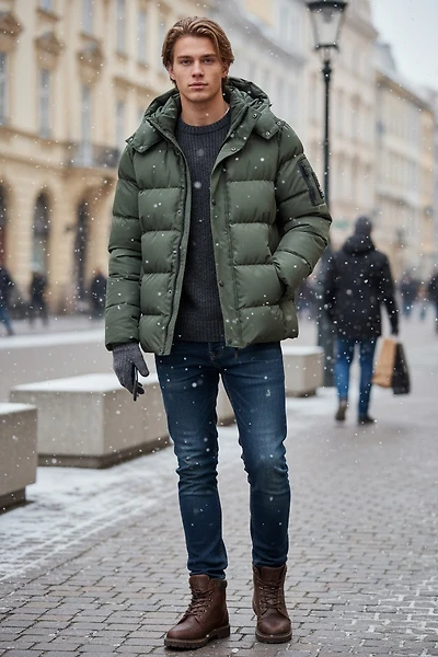 Veste Matelassée avec Ourlet Réglable et Doublure Fausse Fourrure par Point Zero