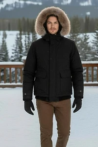 Veste Bomber Végane à Capuche Résistant Aux Intempérie par Point Zero