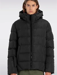 Veste Matelassée Végane Large Doublée à Capuche avec Poche Tech par Point Zero