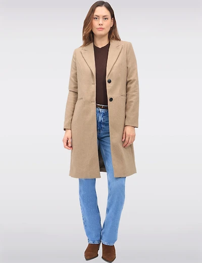 Manteau Herringbone Laine Recyclée par VeroModa