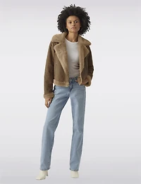 Blouson Moto Suède Fourrure Vero Moda