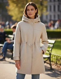 Manteau Boucle Capuche Boxing Day par GEOX RESPIRA | Manteaux