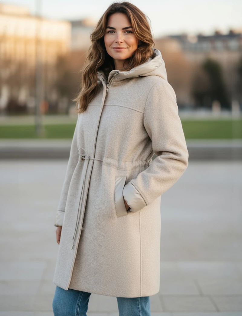 Manteau Boucle Capuche Boxing Day par GEOX RESPIRA | Manteaux