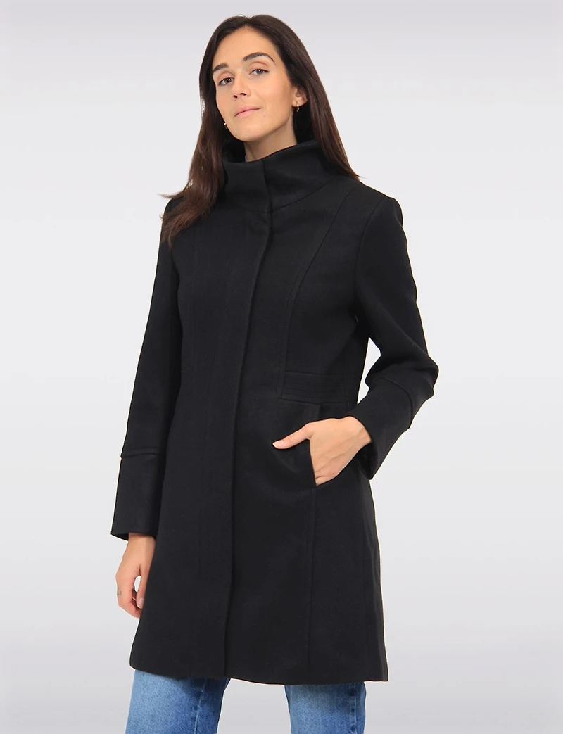 Manteau Mi-Long Laine Florence par Saki