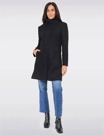 Manteau Mi-Long Laine Florence par Saki