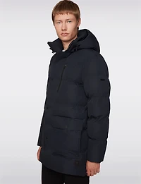 Parka Matelassée Recyclée & Coupe-Vent avec Capuchon Amovible par Projek Raw