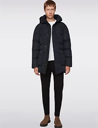 Parka Matelassée Recyclée & Coupe-Vent avec Capuchon Amovible par Projek Raw