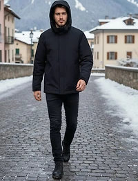 Veste Convertible 3-en-1 Avec Capuche Amovible & Puffer Détachable par Saki