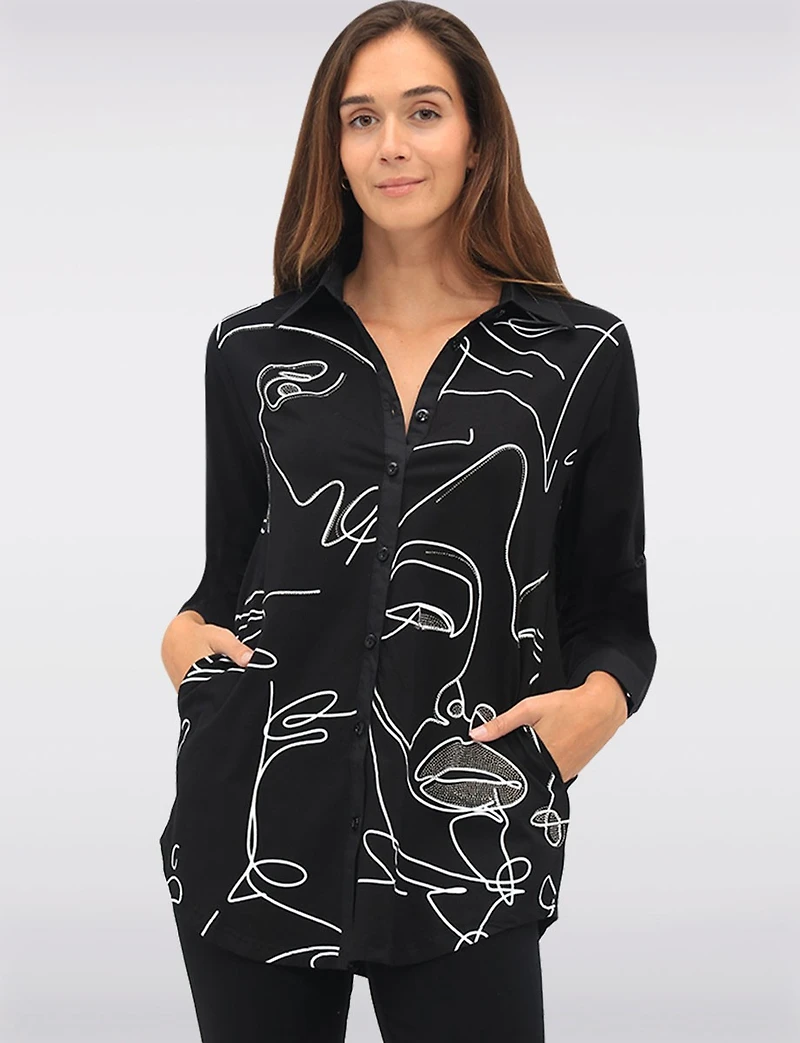 Chemise Élégante Bouton Boxing day Offres par GOA | Manteaux Manteaux