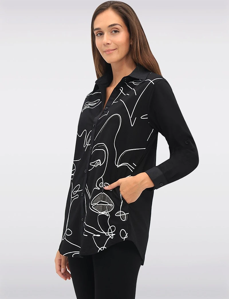 Chemise Élégante Bouton Boxing day Offres par GOA | Manteaux Manteaux