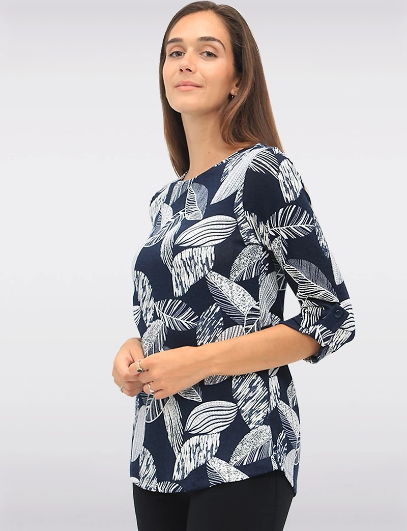 Haut Maille Print Feuillage Boxing day Deals par Perle | Manteaux