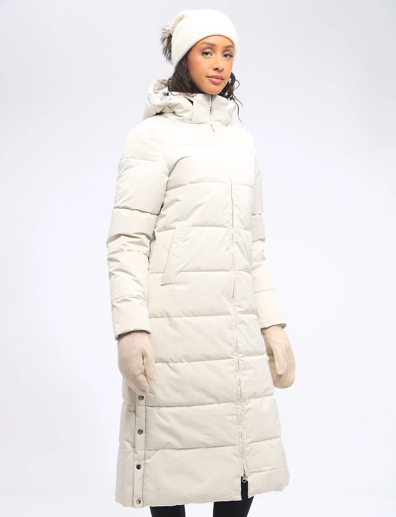 Tuque Douce en Maille Côtelée, Revers et Pompon en Véritable Fourrure Amovible