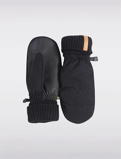 Mitaines Doublées en Sherpa avec Poignet Tricot et Paume Similicuir