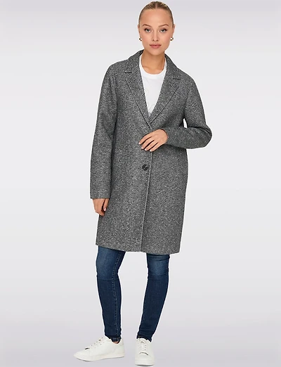 Manteau Tricot Col Cranté par Only