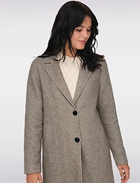 Manteau Tricot Col Cranté par Only