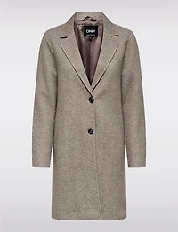 Manteau Tricot Col Cranté par Only