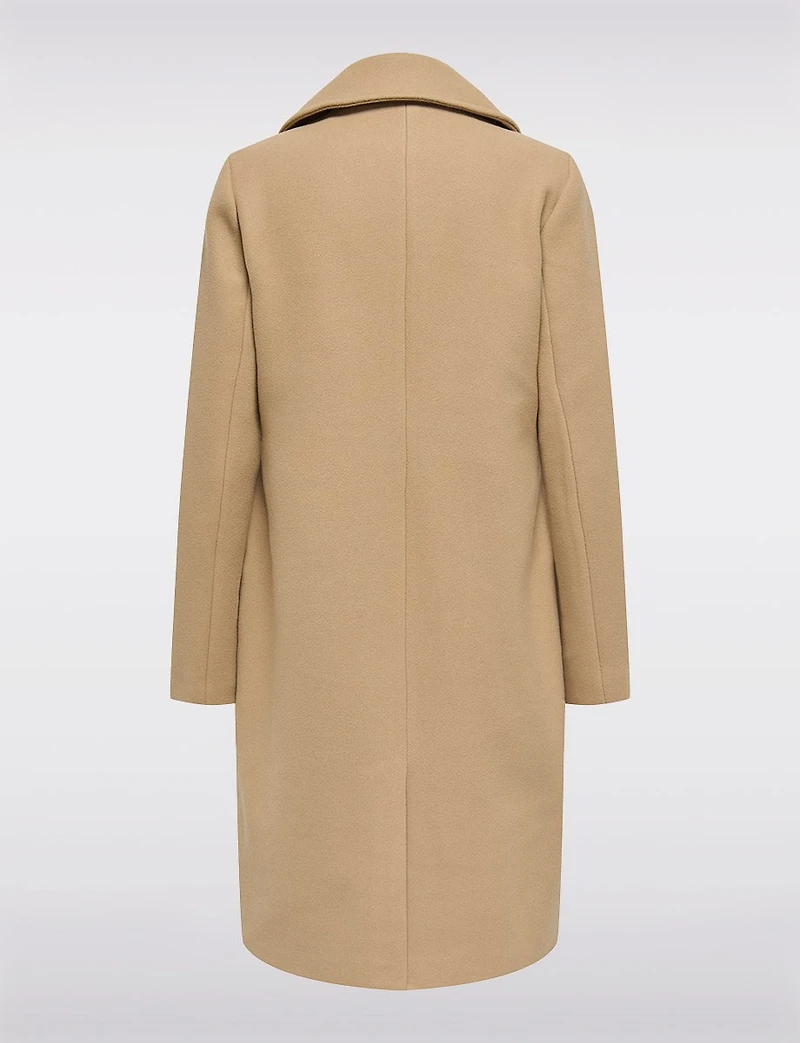 Manteau Classique à Double Boutonnage Col Revers Poches & Fente au Dos par Only