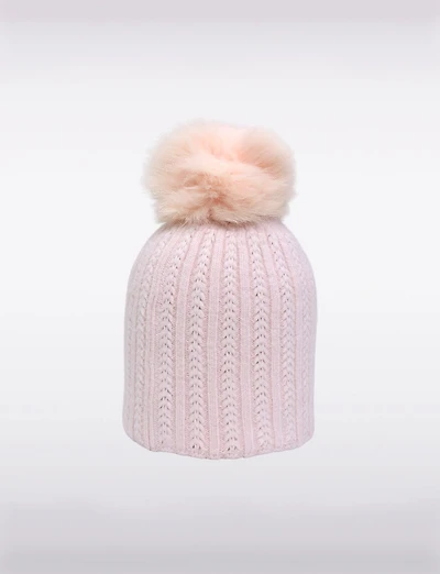 Bonnet Ribbed Maille Detachable Pompon Fourrure Boxing Day par Sak | Manteaux