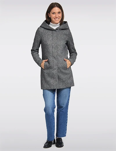 Veste Capuche Zip Boxing Day par Only | Manteaux