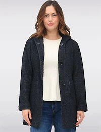 Veste Légère Végan à Capuche avec Effet Chiné & Poches Plaquées par Details