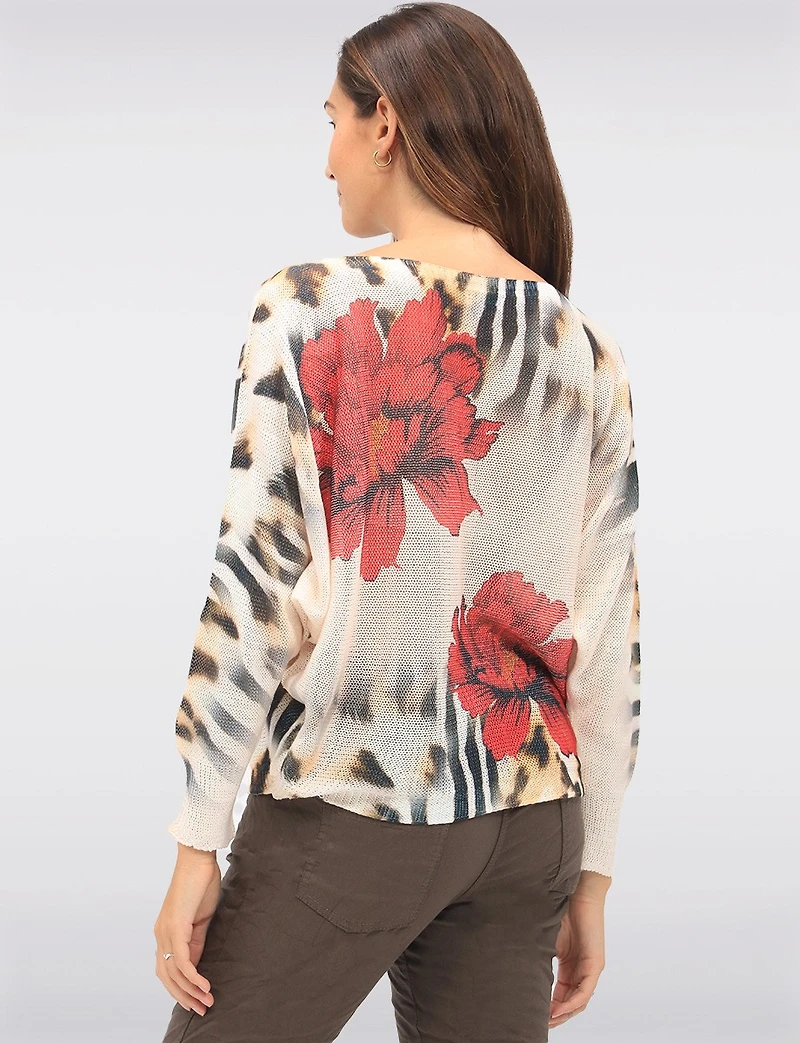 Top Tricot Floral Animal Froccella Boxing Day par Froccella | Manteaux Manteaux