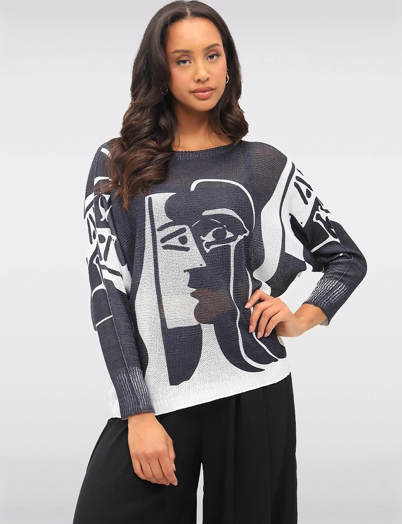 Haut Tricot Picasso Boxing Day par Froccella | Manteaux Manteaux