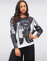 Haut Tricot Picasso Boxing Day par Froccella | Manteaux Manteaux