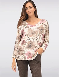 Haut V-Neck Floral Boxing day Deals par Froccella | Manteaux