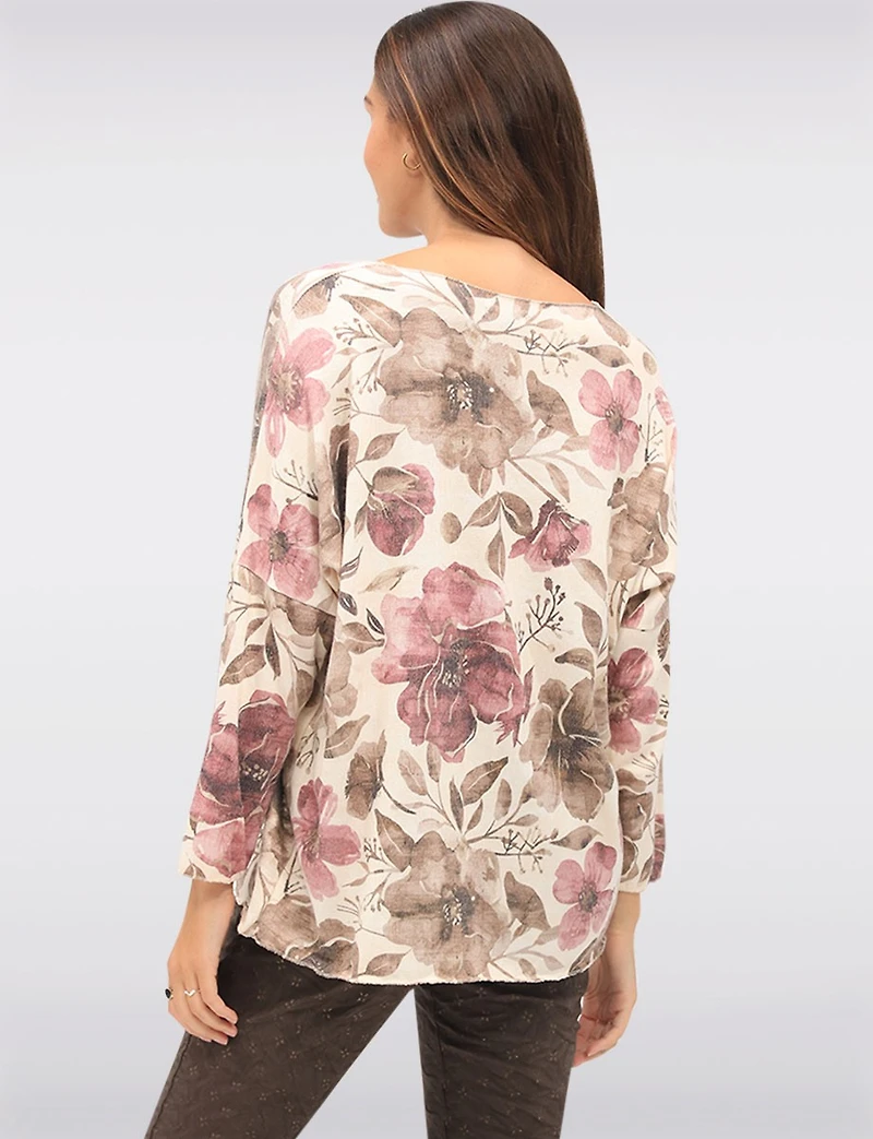 Haut V-Neck Floral Boxing day Deals par Froccella | Manteaux