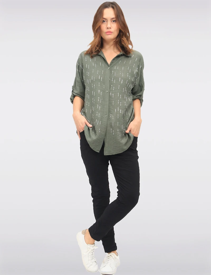 Chemise Studded Noeud Boxing day Vente par Froccella | Manteaux Manteaux